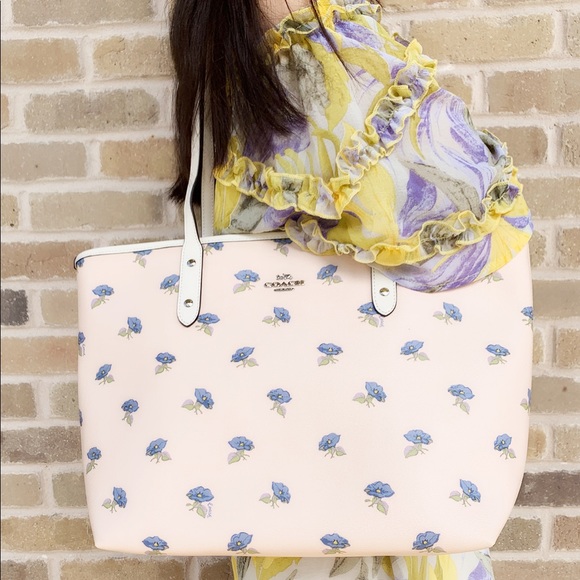 Coach city zip tote pink floral - Picture 3 of 7